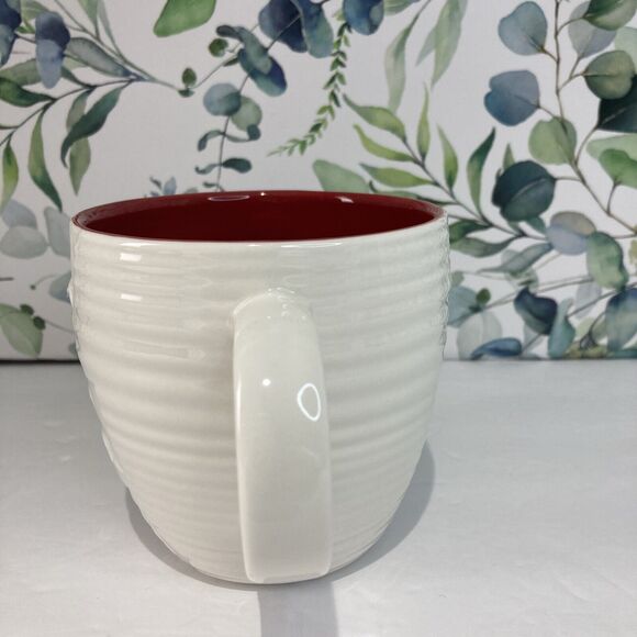 Starbucks 2010 Holiday Christmas Embossed Holly Red Berries‎ Coffee Tea Cup Mug - Picture 3 of 10